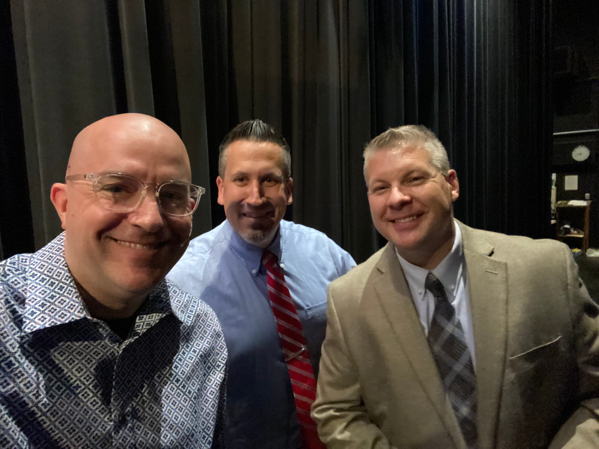 Tim with Wood Dale principals in 2022