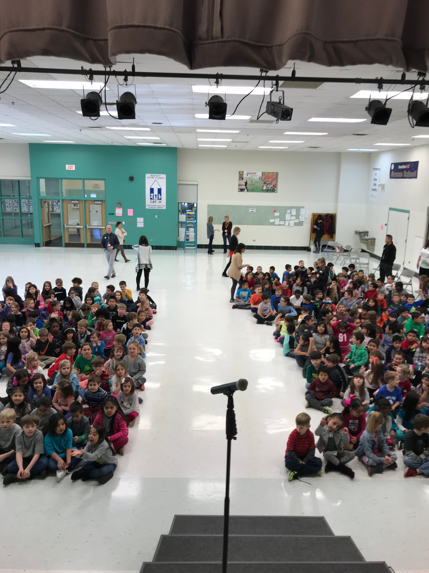 Coventry students seated and ready to start the year two assembly