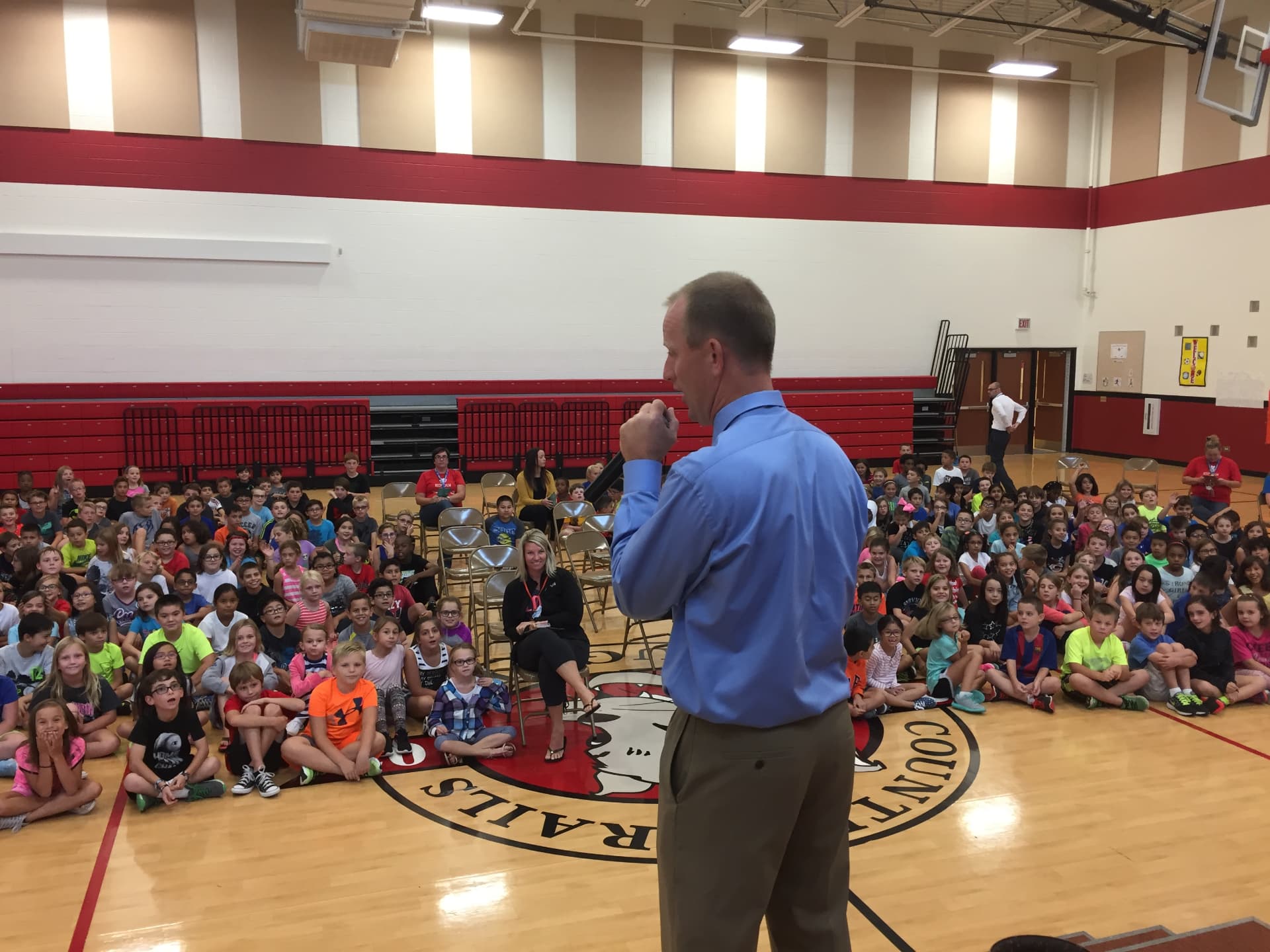 A speaker addressing the Country Trails assembly audience in 2016