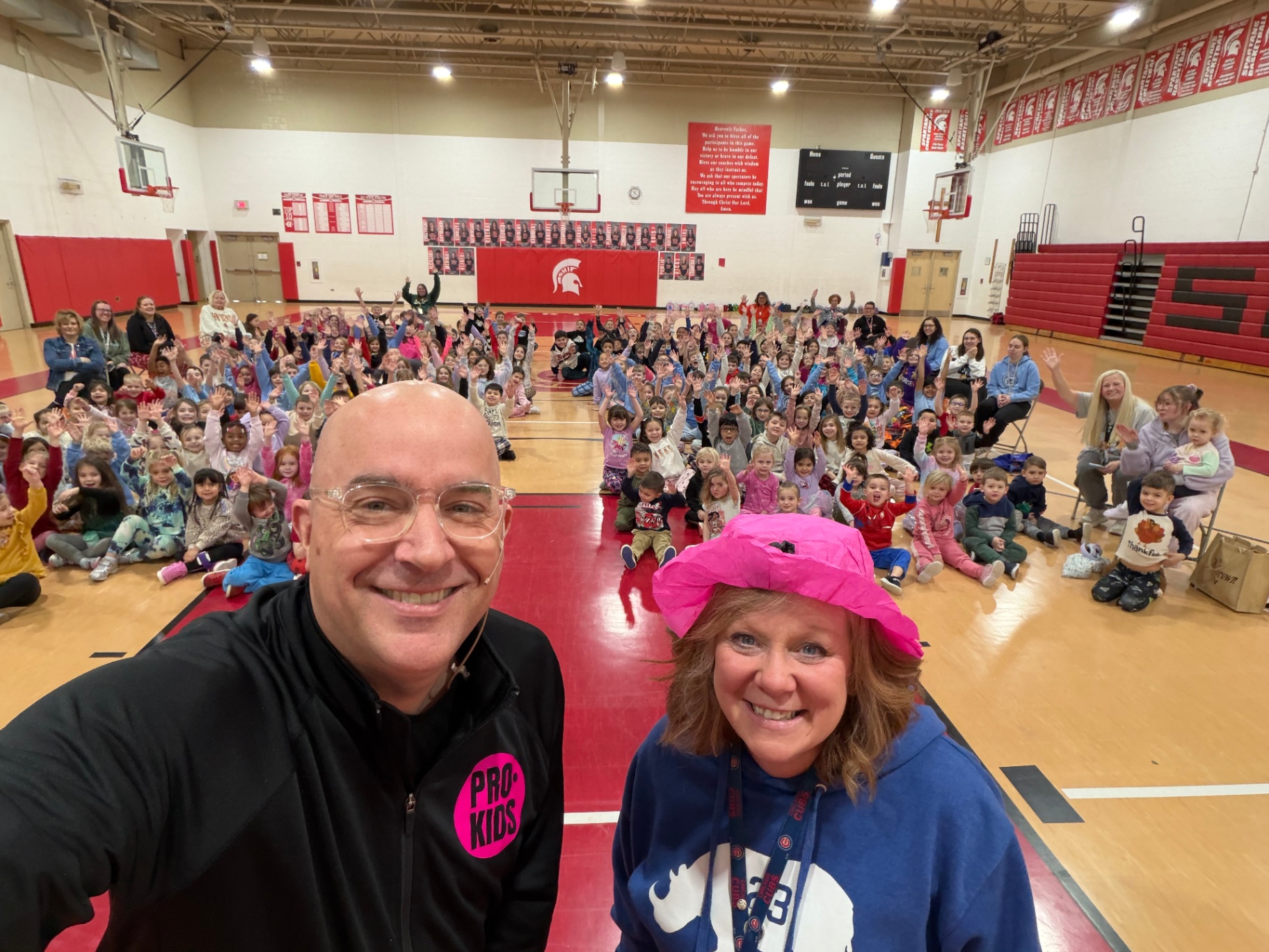 A Catholic school assembly during Catholic Schools Week